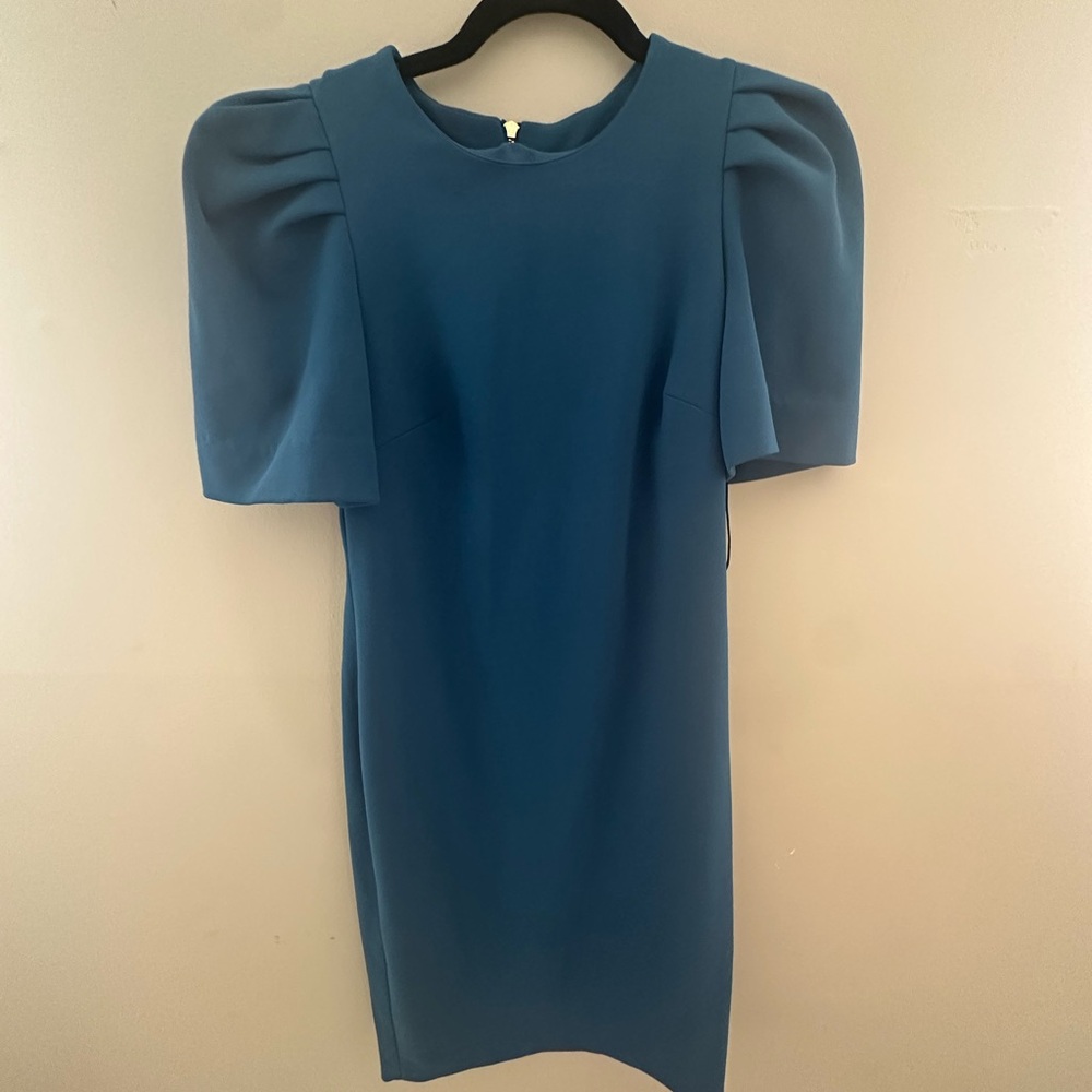 Calvin Klein Women's Tulip Short Sleeve Scuba Crepe Mini Dress